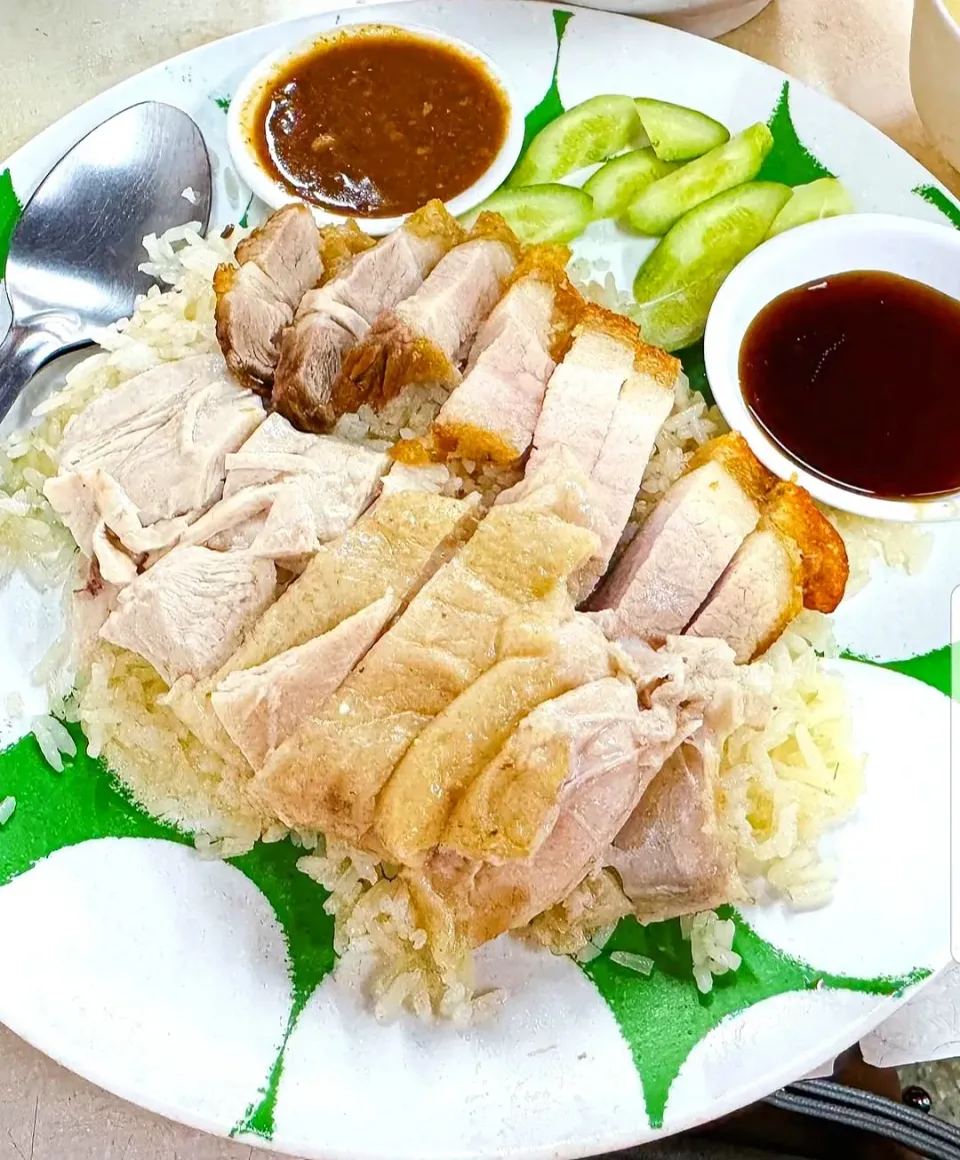 Khao Mun Gai & Moo Krob 🍚🐔🐷🤤|An'leeさん