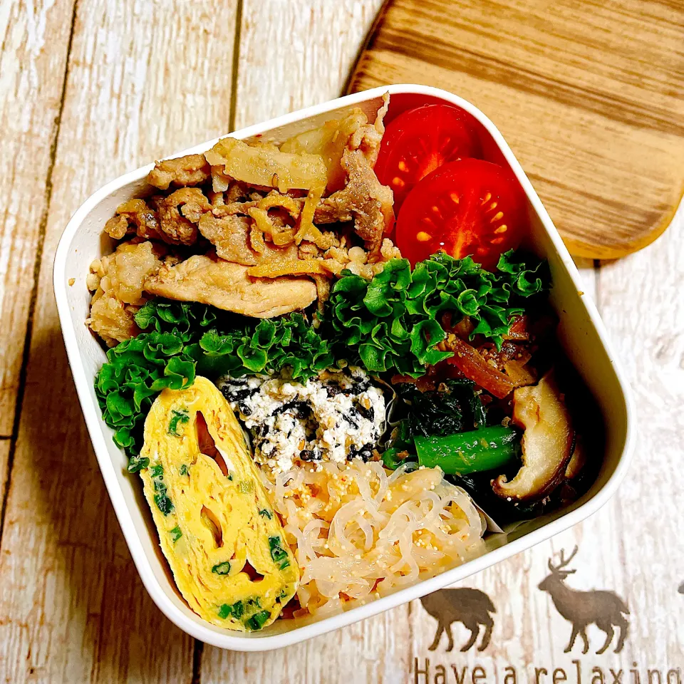 🙂生姜にんにく焼き弁当🙂|Laniさん