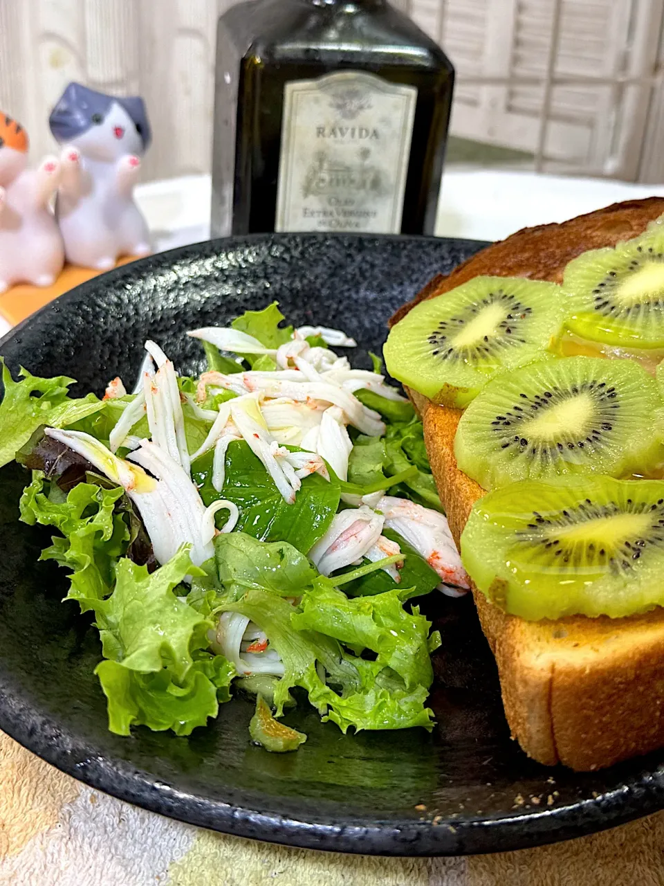 朝ごパン　ちーキュウイトースト🥝|🐧ペンギン2さん
