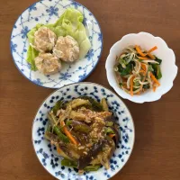 麻婆ナス、しゅうまい、ナムル|みゆき🍑さん