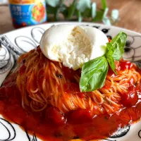 冷製トマトパスタ〜ブッラータ乗せ|みずほさん