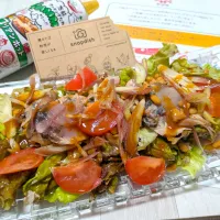 鰹のたたきのネバーホットもりもりサラダ|ひとみんΨ(*´∀｀)Ψさん