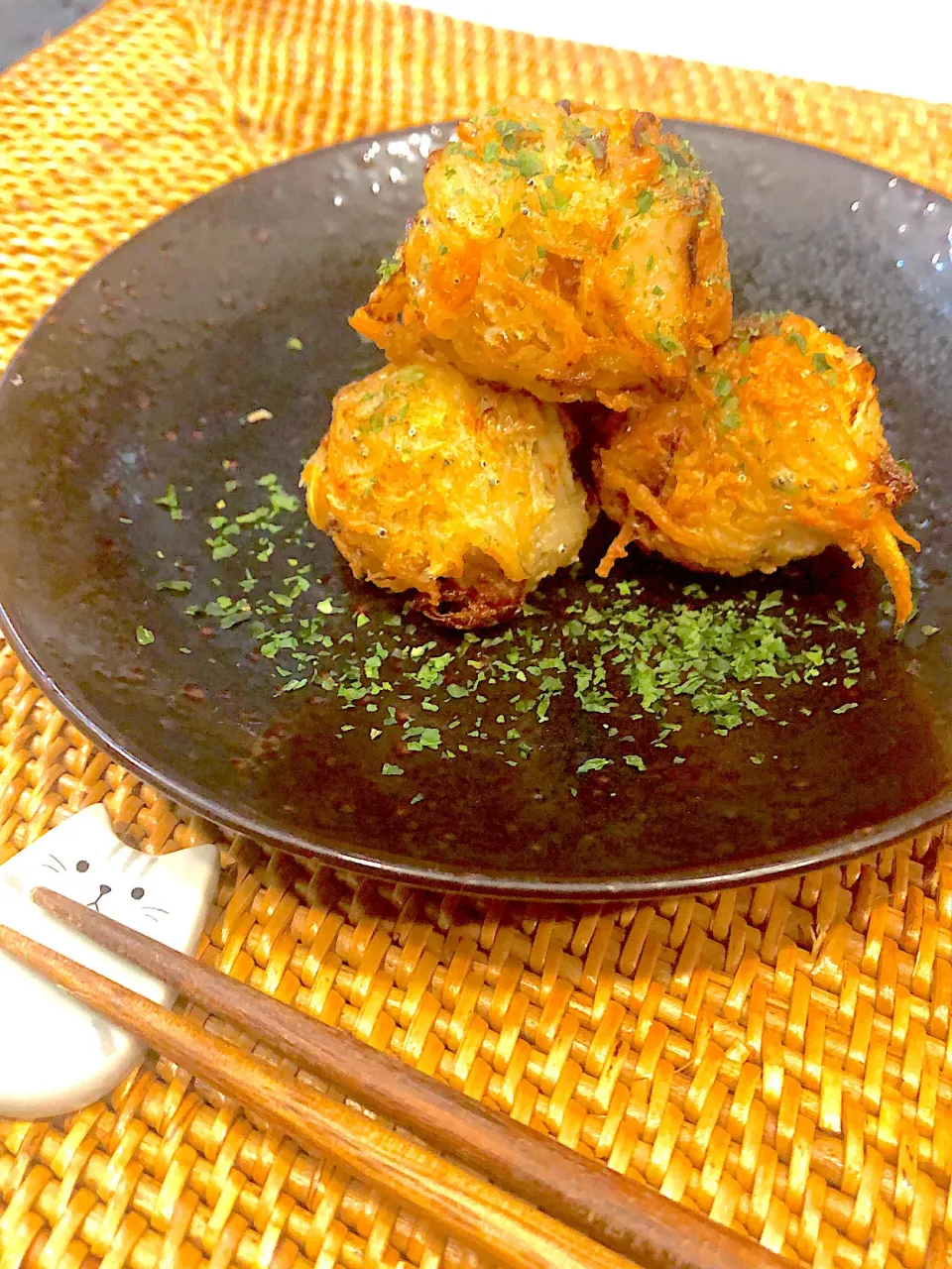 ちりめんと玉ねぎのかき揚げ団子|うーくーちゃんさん