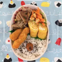 退職前の最後のお弁当💓‪