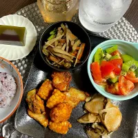 6/23晩ご飯：鯖ととうもろこしの竜田揚げ|ななみんさん