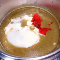 生タマゴ乗せ野菜粉砕甘口カレーライス|darkbaronさん