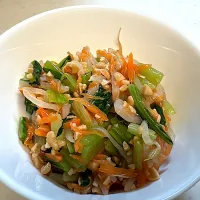 野菜嫌いな子どもも食べる、ひきわり納豆和え|チョコレートさん