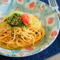 明太子と水菜のパスタ| わーちゃんさん