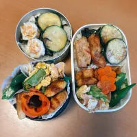 今日の旦那と私のお弁当|sacchan( ﾐΦﻌΦ)ฅさん