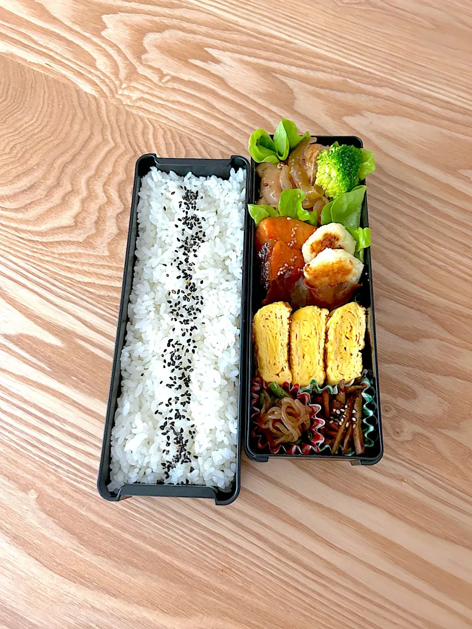ハニーマスタードチキン＆鮭の照り焼き弁当🍱|nonoさん