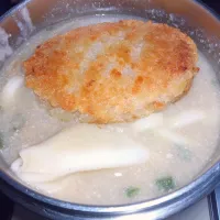粉砕餃子鍋のコロッケうどん|darkbaronさん