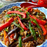 【ユウキ食品さん💗おいしい世界ごはん】四川麻辣醤 de 麻婆茄子🍆