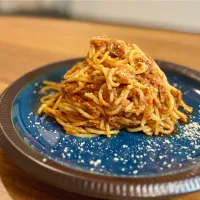 ツナ缶のトマトソースパスタ|ふくすけ食堂さん