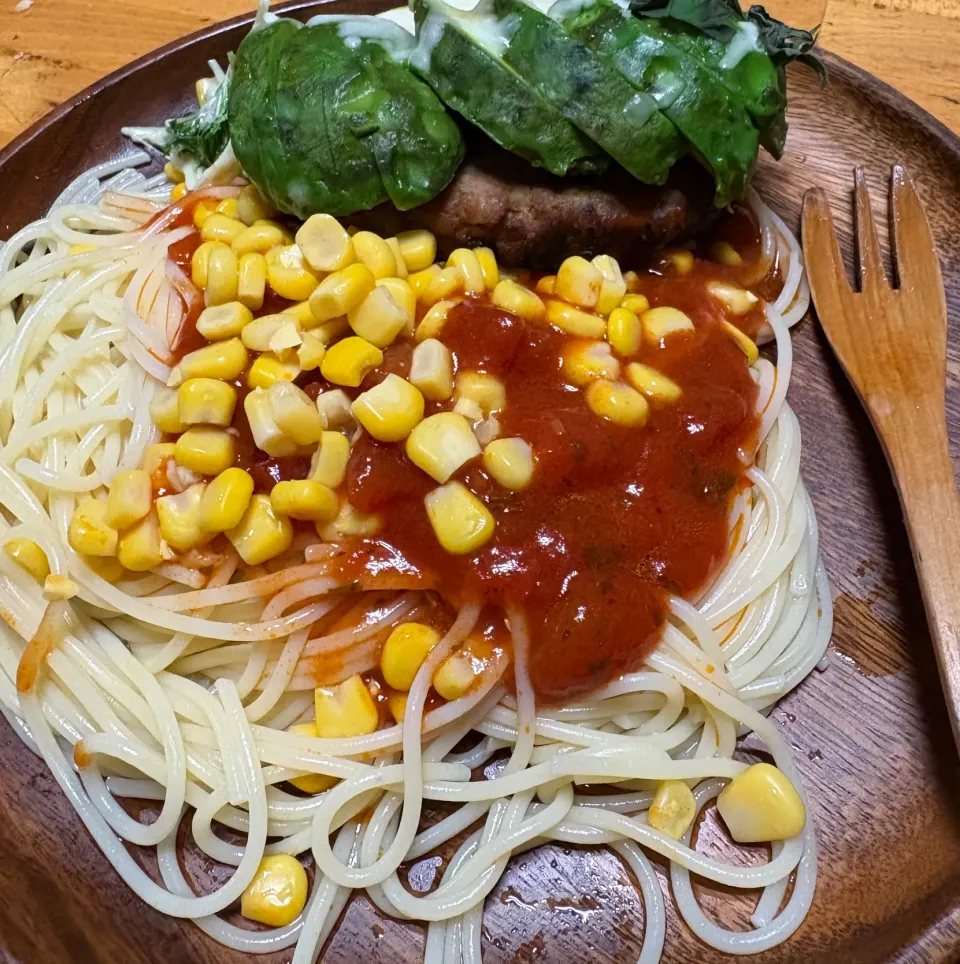 アボカドハンバーグと冷製パスタ|ミカさん
