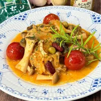 キノコたっぷりチキンカチャトーラ  🇮🇹|鬼百合さん