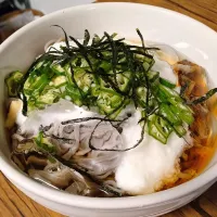 冷たいネバネバお蕎麦