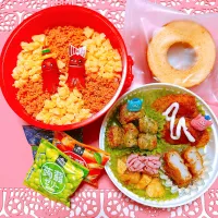 鮭フレーク&炒り卵の2色丼お弁当🍱|miyurumoさん