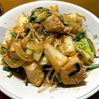鳥🐓胸肉の野菜炒め❗️✌︎('ω')✌︎✨