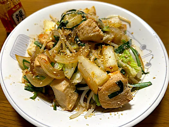 鳥🐓胸肉の野菜炒め❗️✌︎('ω')✌︎✨|サソリさん