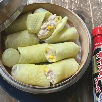 とうもろこしの包み蒸し