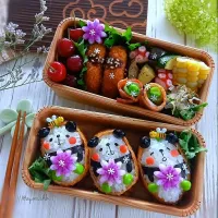 🌿🐼🌼🐼🌼🌿
パンダいなり寿司弁当