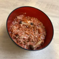 きのこでかさましトマチーリゾット|りょうさん