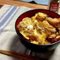 お夕飯　主人作カツ丼！今日も暑かった〜|renharuruさん