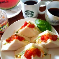 サンドイッチにサルサ🍅|fumfumさん