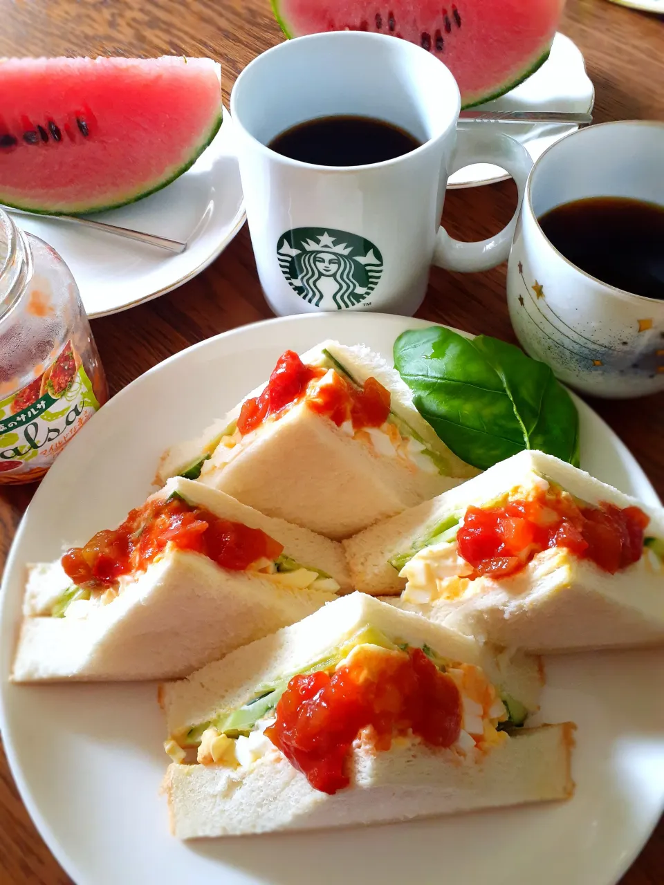 サンドイッチにサルサ🍅|fumfumさん