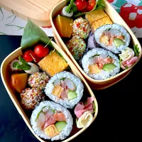 ふたりのお弁当🍱 ~海鮮巻き|とんちんさん