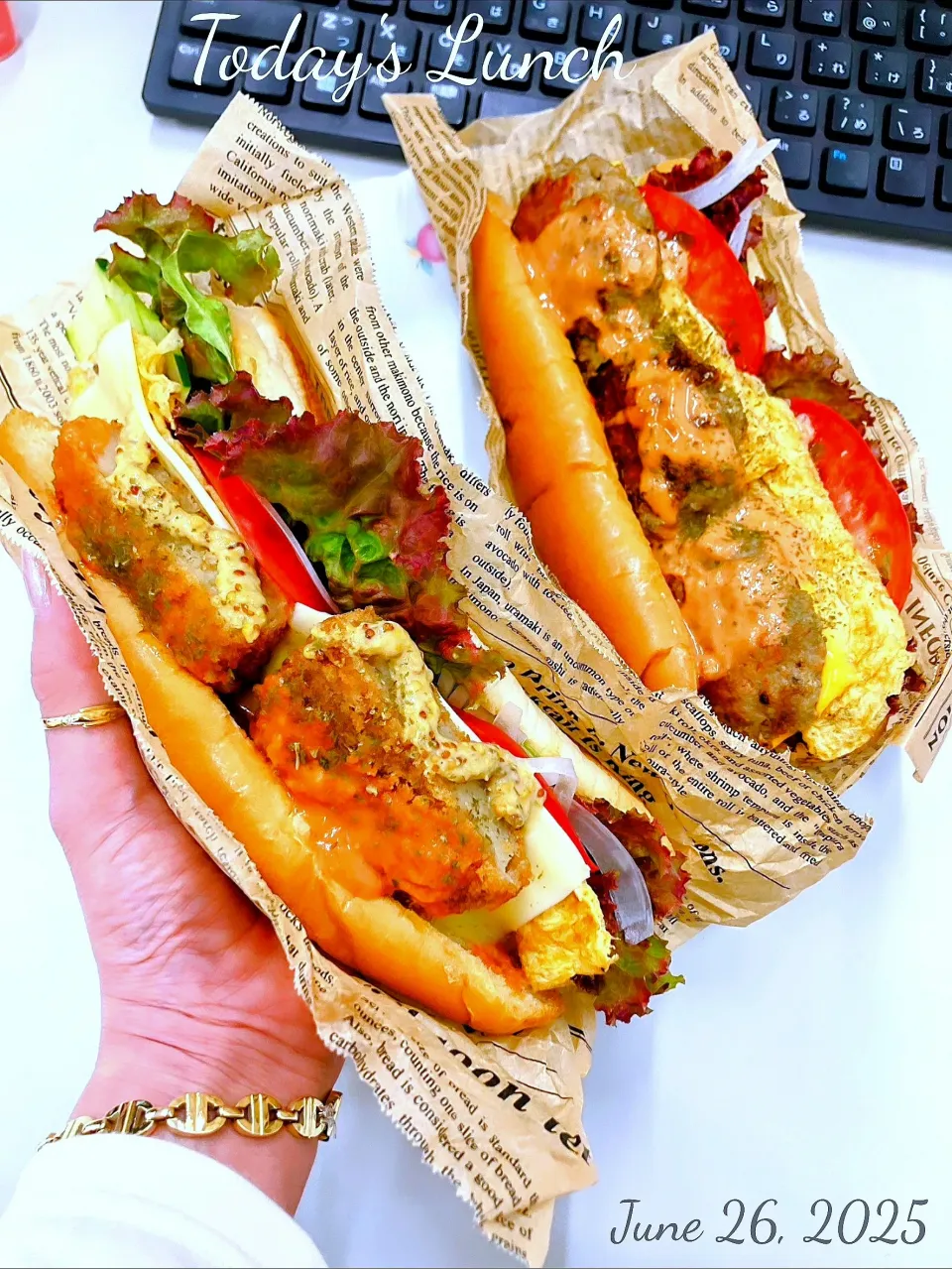 🥪コロッケ＆チーズバーグサンド🥪|TakeBooさん