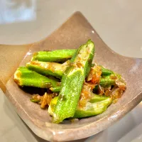 蒸しオクラの和物