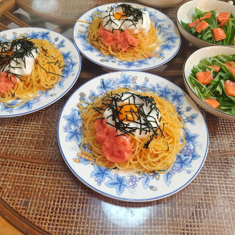 今日は、私の誕生日なので、パパがたらこでたらこパスタ作ってくれました〜🎶🥰|rikako♪。.:＊さん