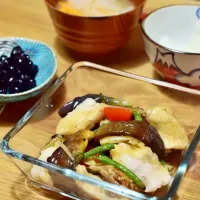 夏野菜と水晶鶏の揚げびたし|うにんぱすさん