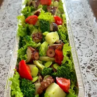 タコと夏野菜の爽やかバジルサラダ♪|笙　みかんさん