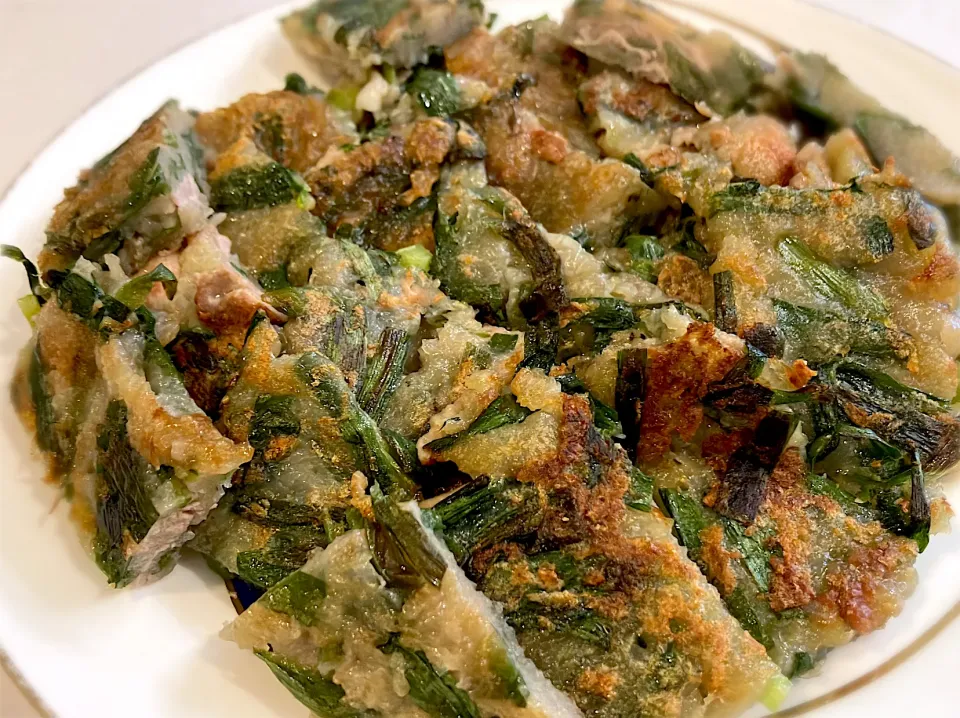 じゃがいものニラチヂミ|もちまるさん