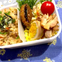 2025.6.27  ＊今日のお弁当＊ひらたけの炊き込みご飯♪|rinrin*mama*さん
