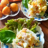 コチジャンが隠し味のポテサラ🎶