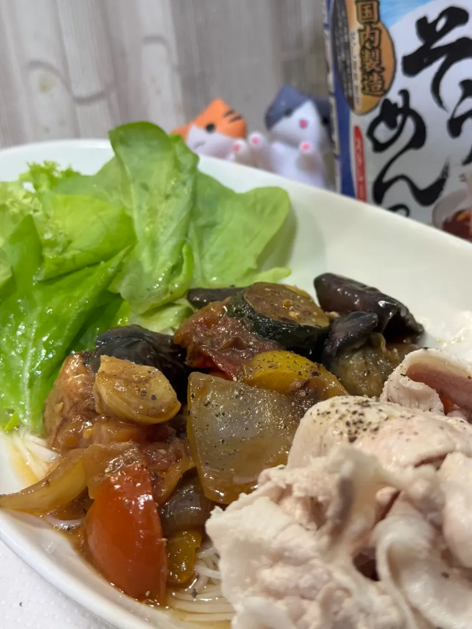 🐧ペンギン2さんの料理 いっちゃんさんの料理 ラタトゥイユ✨しゃぶしゃぶそうめん😋|🐧ペンギン2さん