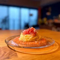 ガスパチョで冷製パスタ|17oyaziさん