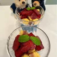 2025/6/27   カステラとワインいちご　Japanese Sponge Cake and Strawberries in Wine|19 Boys & 野鳥さん