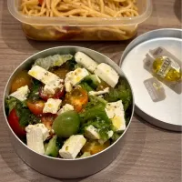 真心いきいきギリシャの田舎サラダ🇬🇷＆パスタ弁当|まる(丸大豆)さん