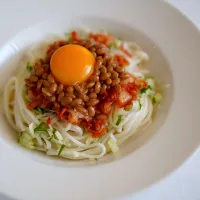 納豆キムチうどん