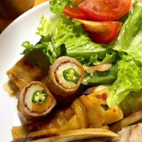 オクラとちくわの肉巻き|れもんさん