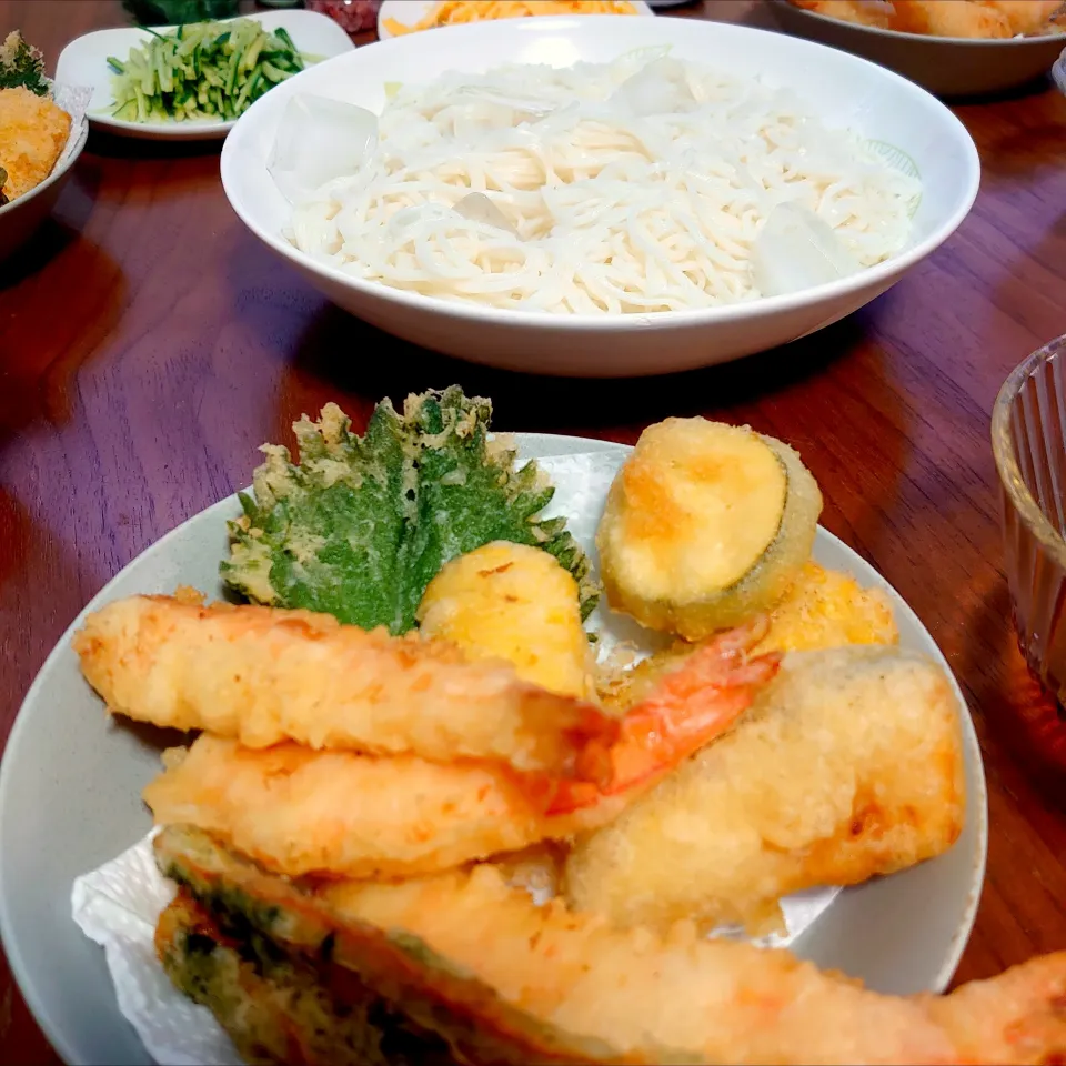 素麺と天ぷら|はるさん