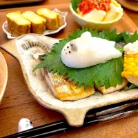 酔っぱらいアザラシ乗せ焼き塩さば