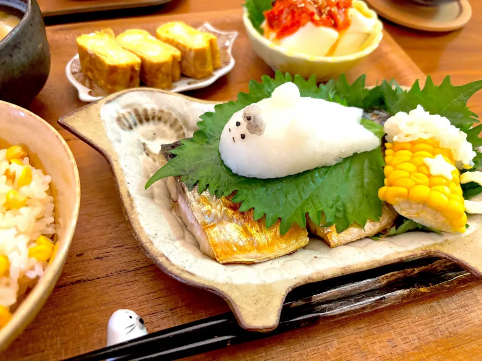 酔っぱらいアザラシ乗せ焼き塩さば|すずさん