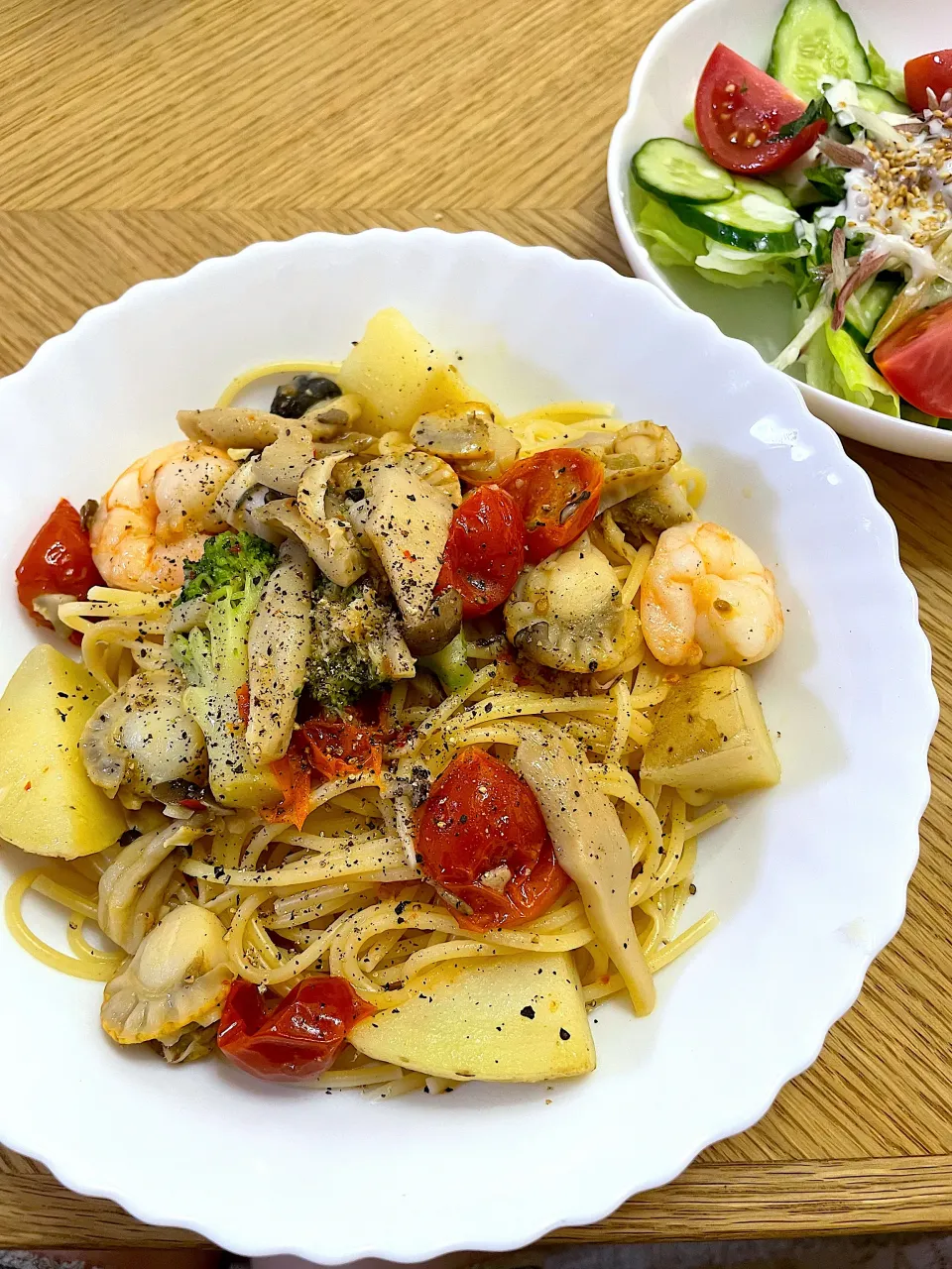 魚介のアヒージョパスタ|Miyukiさん