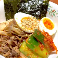 そうめんのビビン麺|くまとらさん