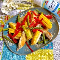 鶏手羽中と野菜の炒め物✨|ringonamaさん